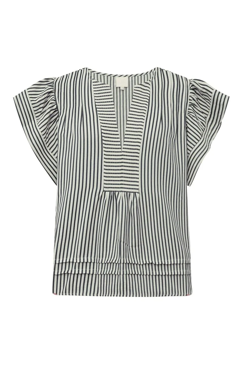 Gossia - Minkago Jo Blouse G1987 - Creme Navy Stripes