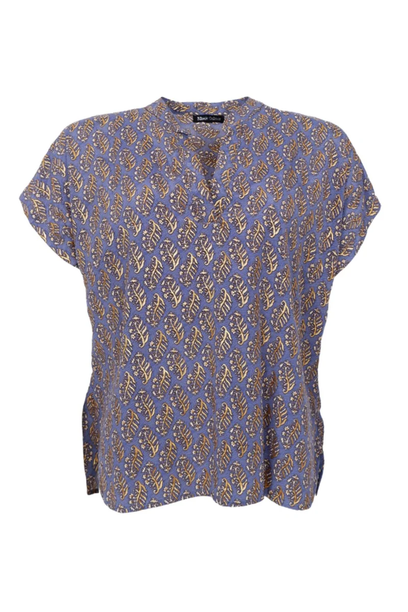 Black Colour - Bcluna Andrea S/S Blouse 39234 - Blue Mist