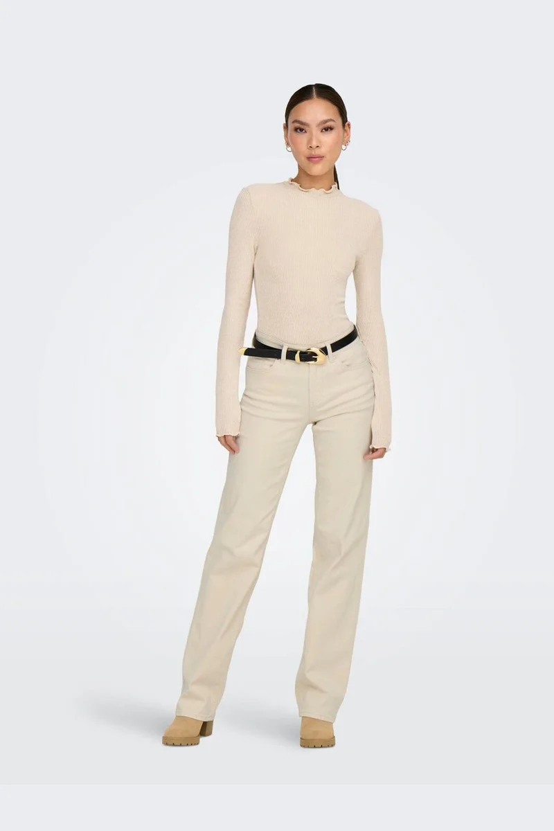 Only - Onlblush Mid Straight Dot - 4641414 Ecru