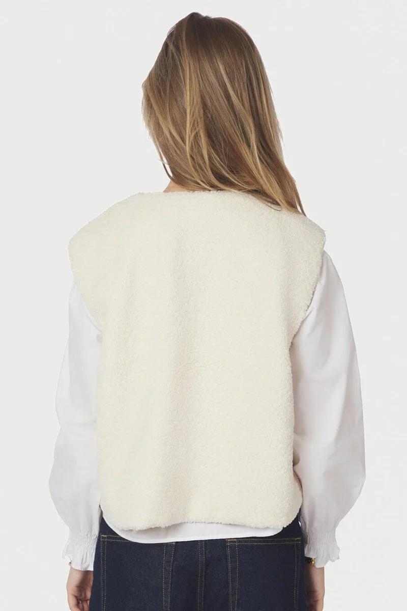 Neo Noir - Anjanna Teddy Vest 165928 - 124 - Ivory