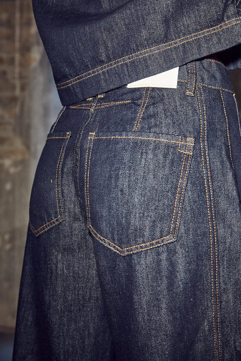 Haute L'Amitié - Drew Barrel Panel Jeans Unwashed HL10569 - Unwashed Denim