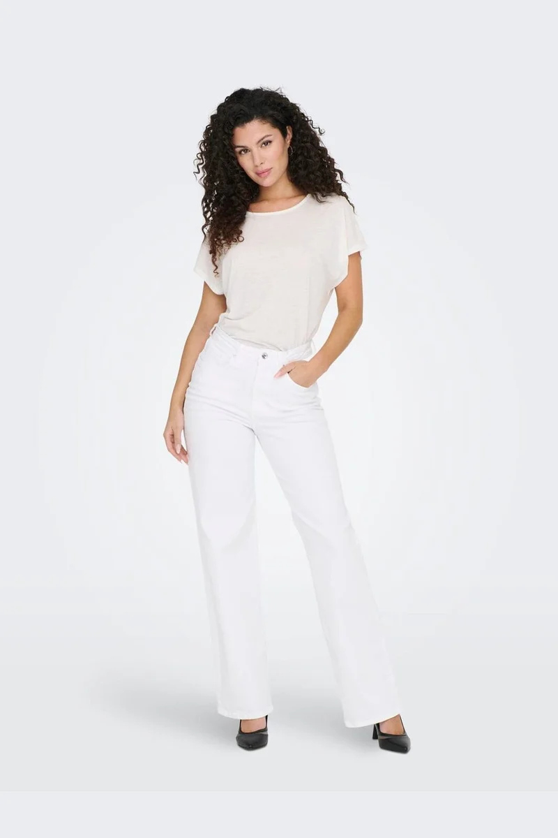 Only - Onljuicy Wide Leg Rea - 4168130 White