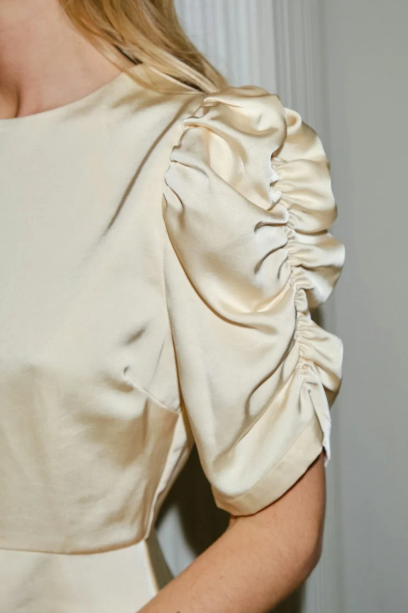 Neo Noir - Benua Heavy Sateen Blouse 167069 - 191 - Light Yellow