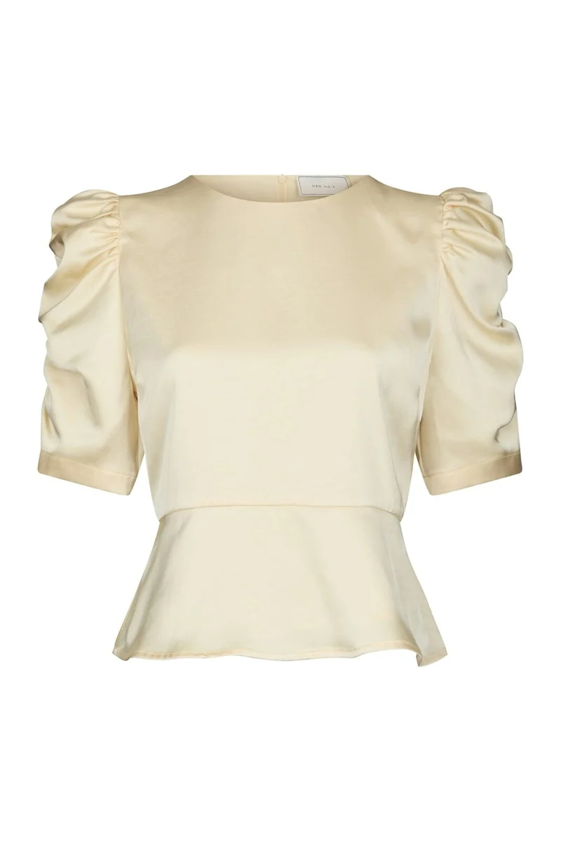 Neo Noir - Benua Heavy Sateen Blouse 167069 - 191 - Light Yellow