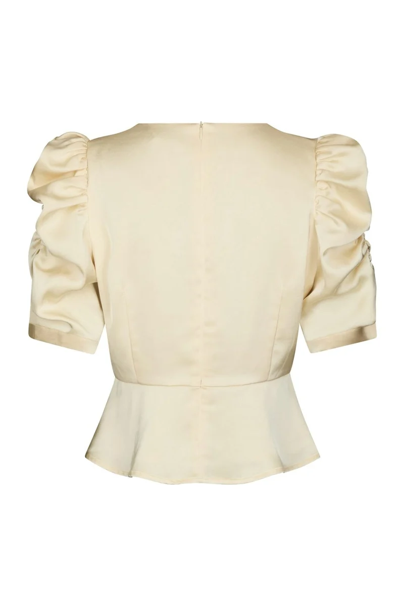 Neo Noir - Benua Heavy Sateen Blouse 167069 - 191 - Light Yellow