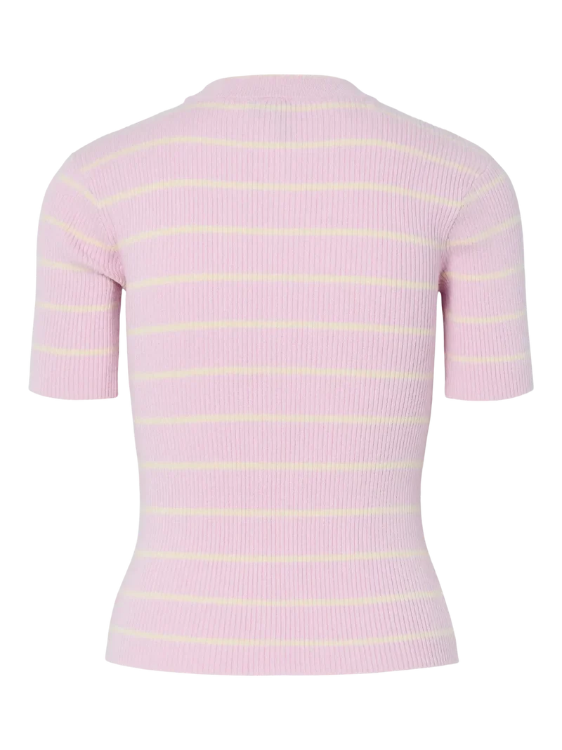Pieces - Pcmira Ss O-Neck Knit - 4899830 Winsome Orchid Birch Narrow
