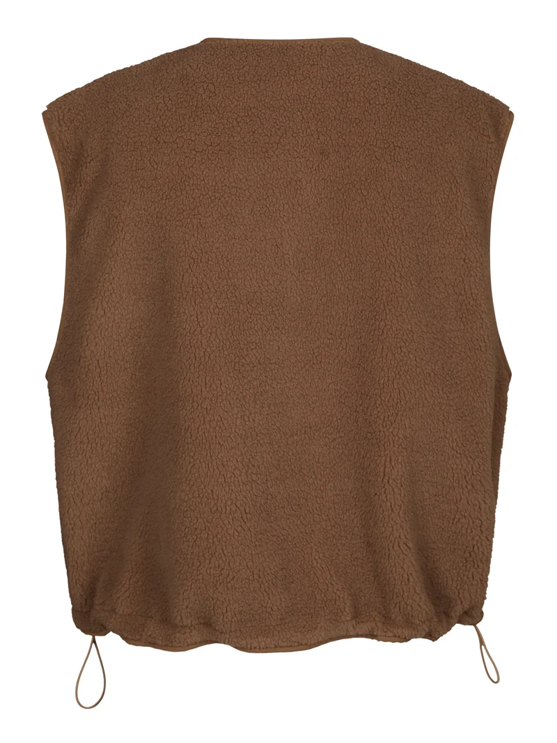 Valentin Studio - Fluffy Vest 167485 - 125 - Dark Sand