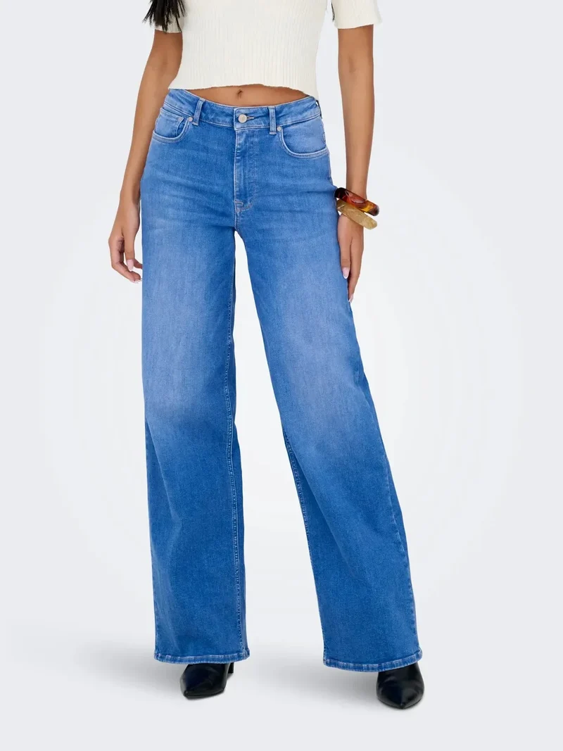 Only - Onlmadison Blush Wide Rea262 - 4902991 Special Bright Blue Denim