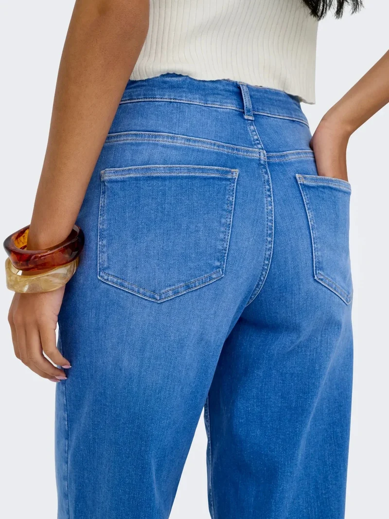 Only - Onlmadison Blush Wide Rea262 - 4902991 Special Bright Blue Denim