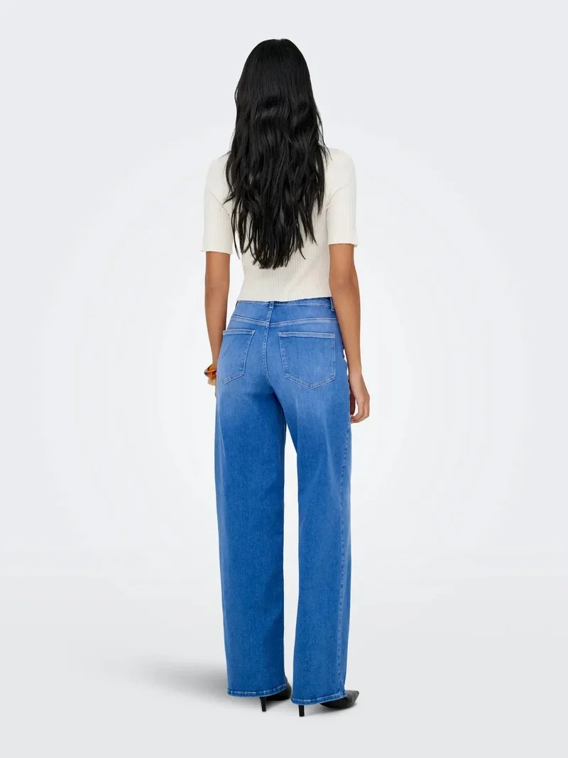 Only - Onlmadison Blush Wide Rea262 - 4902991 Special Bright Blue Denim