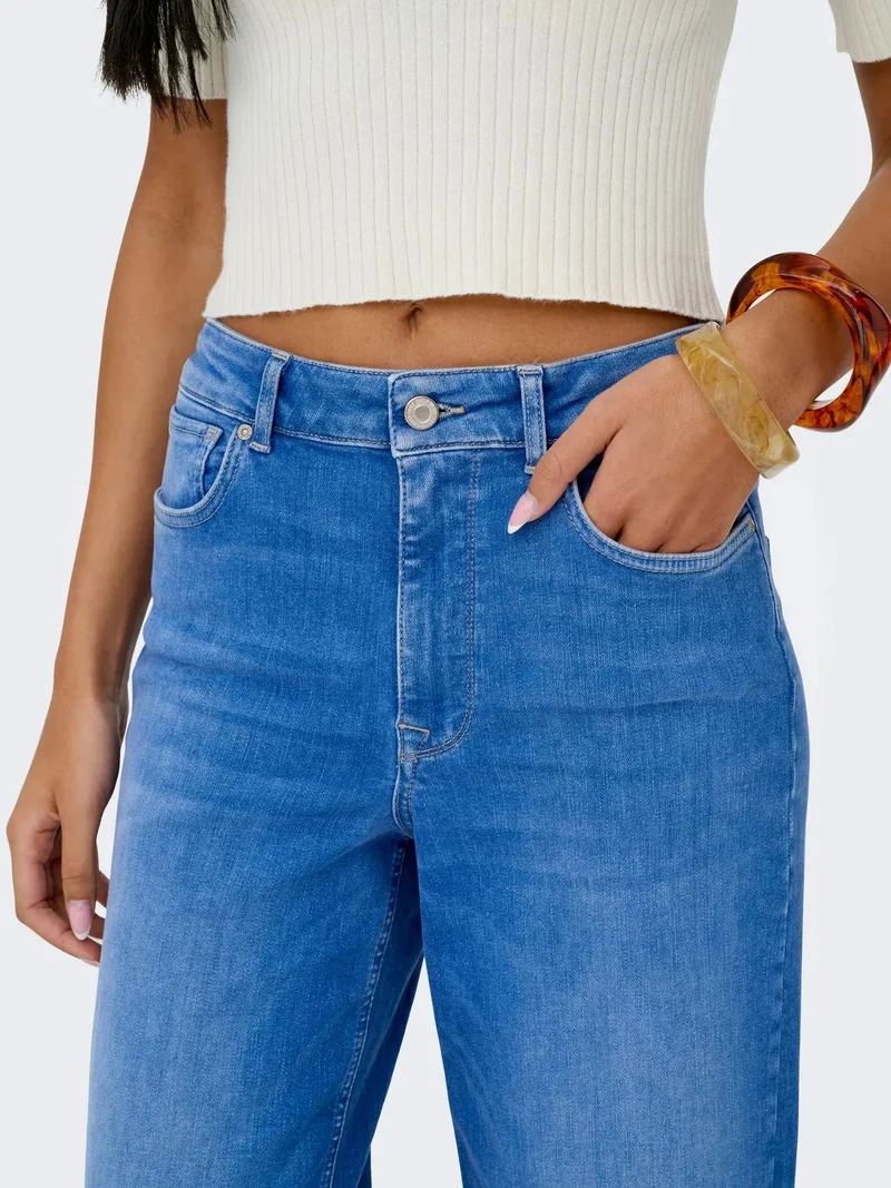 Only - Onlmadison Blush Wide Rea262 - 4902991 Special Bright Blue Denim