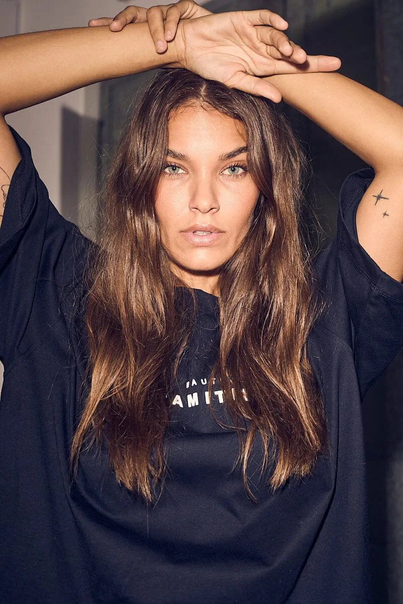Haute L'Amitié - Crew Rub Print Tee HL10385 - Black