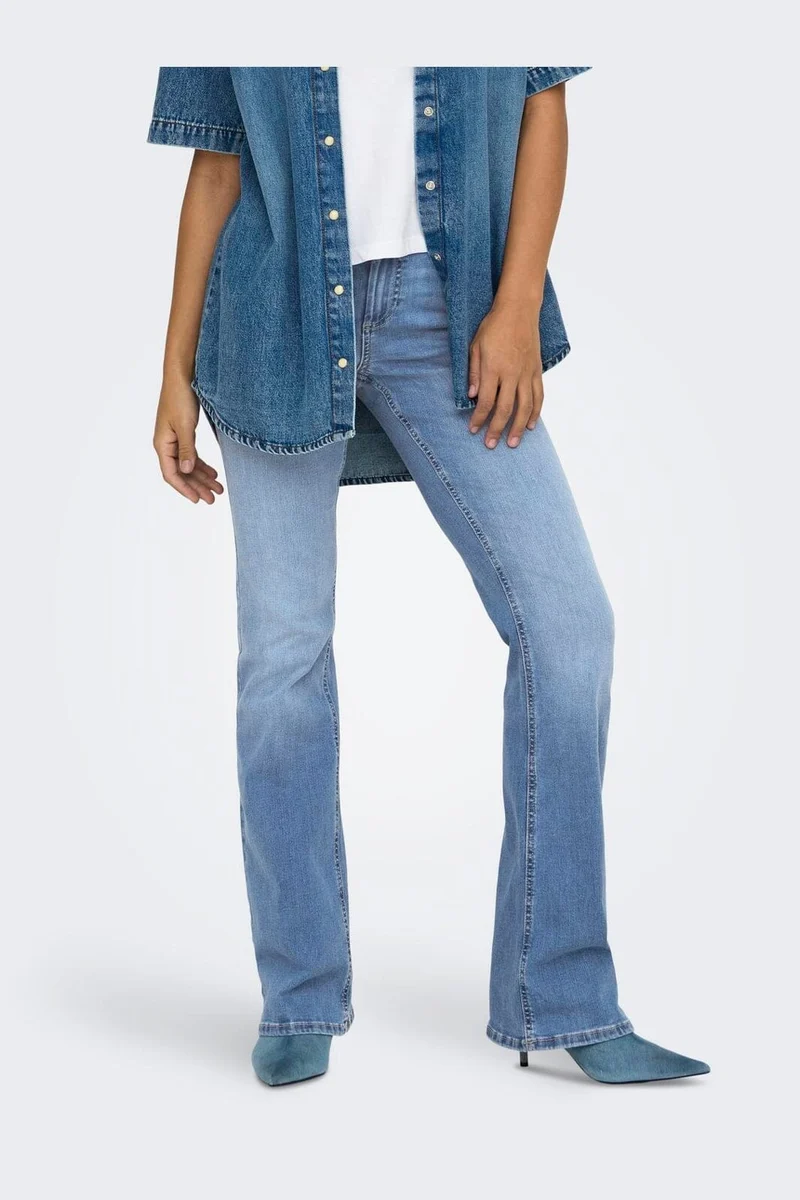 Only - Onlblush Back Pock Fla Tai222 Dnmnoos - 4665682 Medium Blue Denim