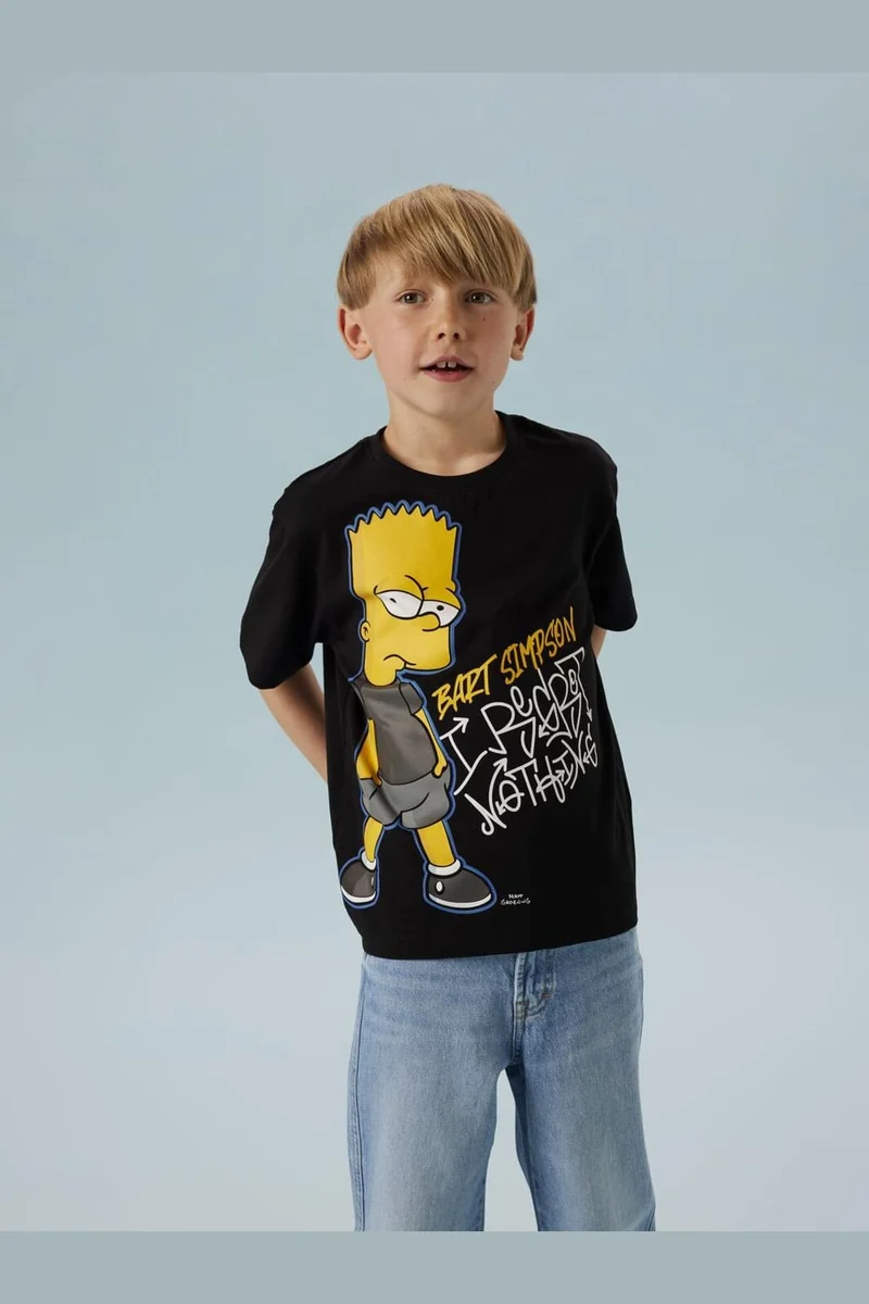 Name It - Nkmjuda Simpsons Nreg Ss Top Box Bfu - 4923717 Black