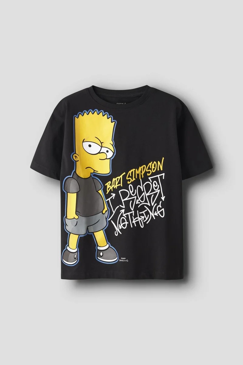 Name It - Nkmjuda Simpsons Nreg Ss Top Box Bfu - 4923717 Black