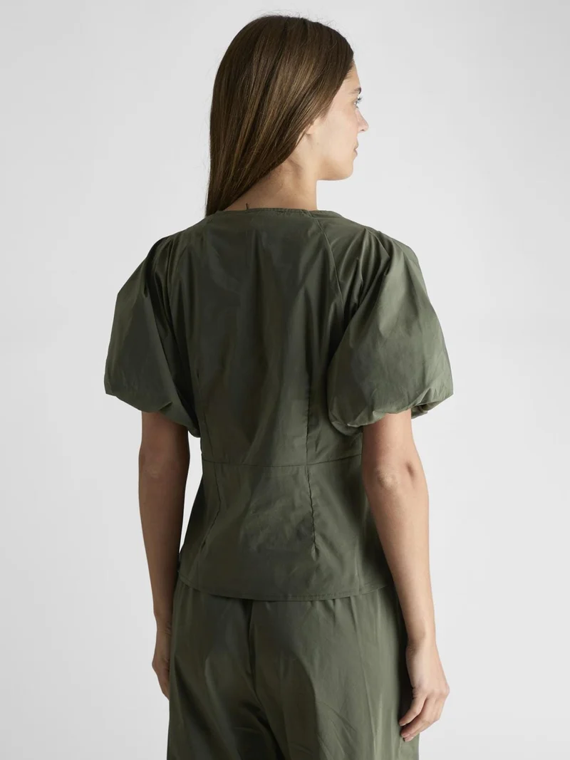 Neo Noir - Irina Poplin Blouse - Army