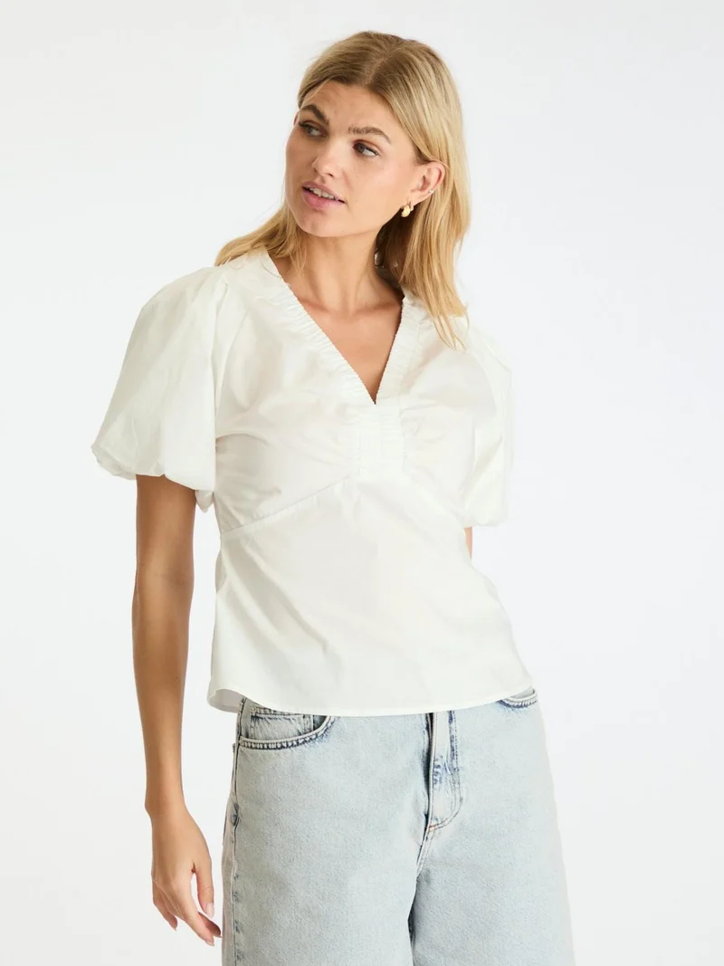 Neo Noir - Irina Poplin Blouse - White