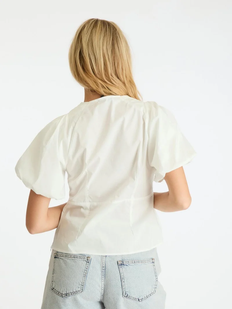 Neo Noir - Irina Poplin Blouse - White