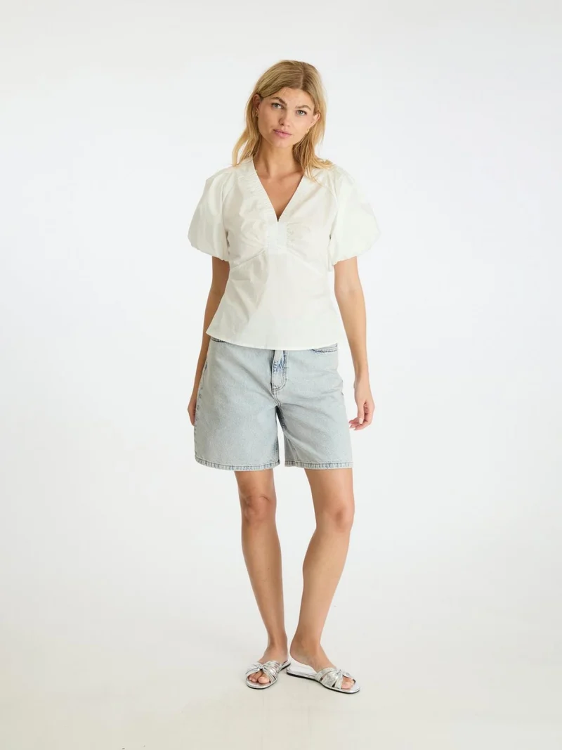 Neo Noir - Irina Poplin Blouse - White