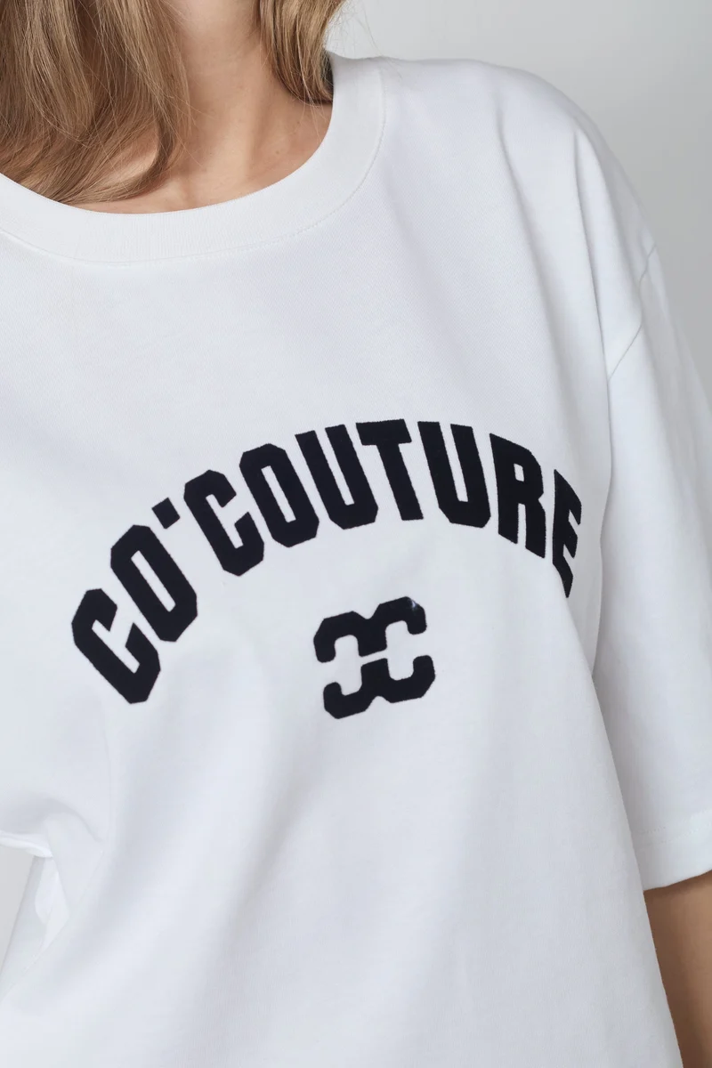 Co´Couture - Zengacc Tee O-Neck 43013 - 40096 - Whiteblack