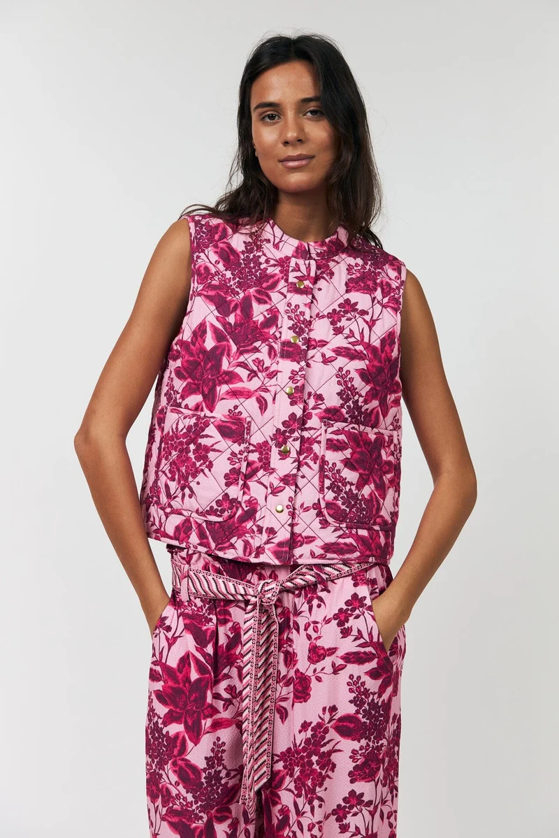 Lollys Laundry - Cairoll Quilted Vest26117-1011 - 51 Pink
