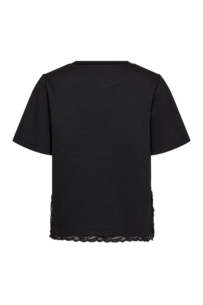 Co´Couture - Evicc Lace Tee 43031 - 96 - Black