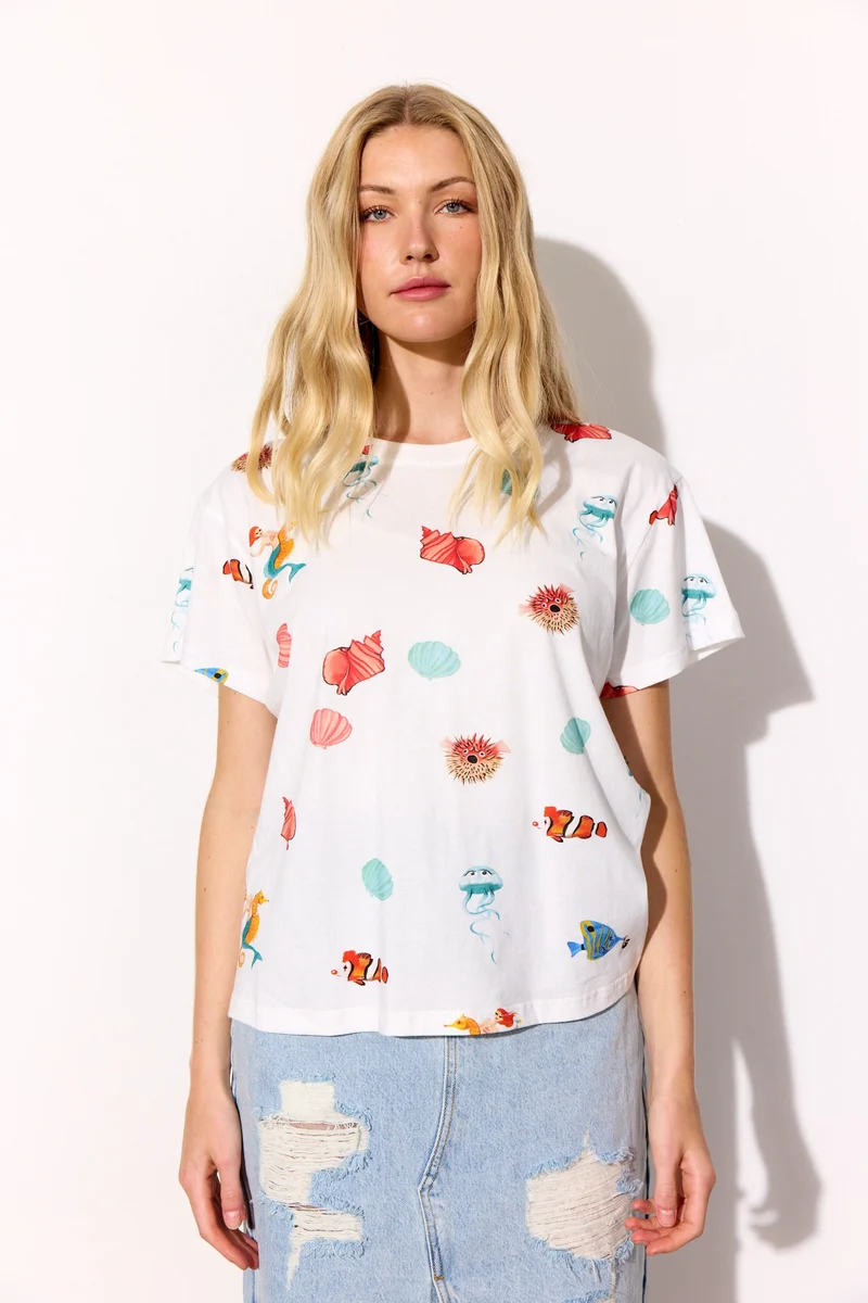 Hunkøn - Azura T-Shirt 26012 - White Ocean