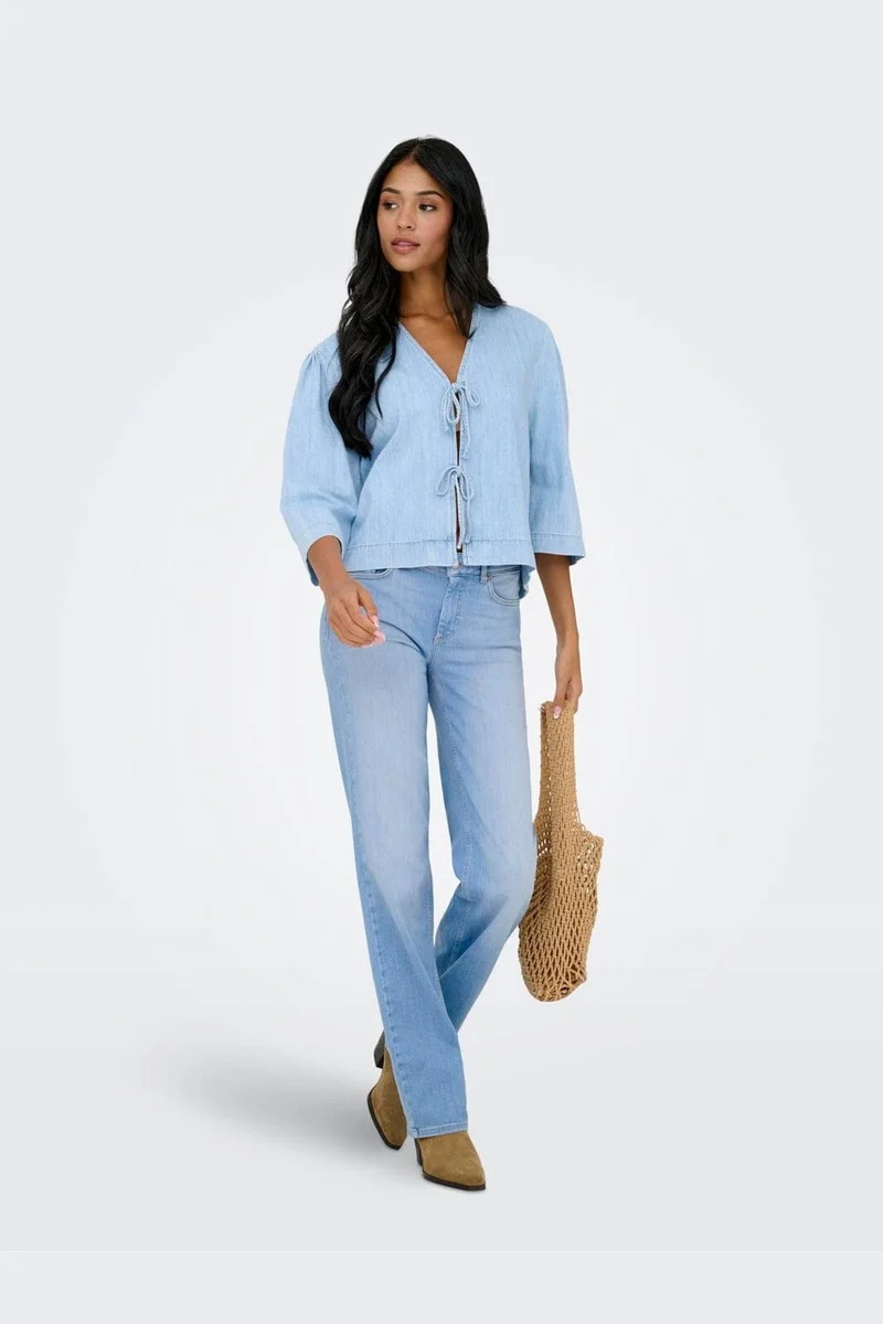 Only - Onlblush Mid Straight Rea828 - 4921487 Light Blue Denim