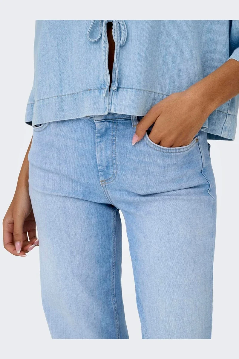 Only - Onlblush Mid Straight Rea828 - 4921487 Light Blue Denim