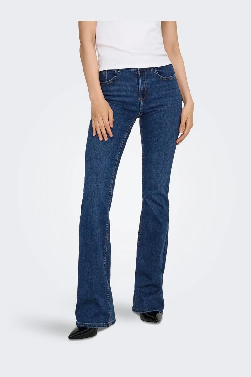 Only - Onlblush B-Poc Flared Pim134 - 5000266 Dark Blue Denim