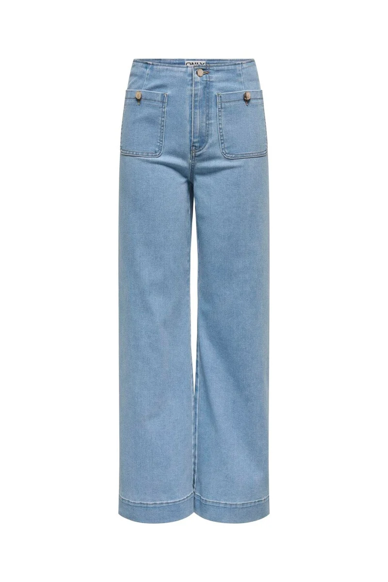 Only - Onlmadeline Wd Pocket Gua221 - 4845104 Light Blue Denim