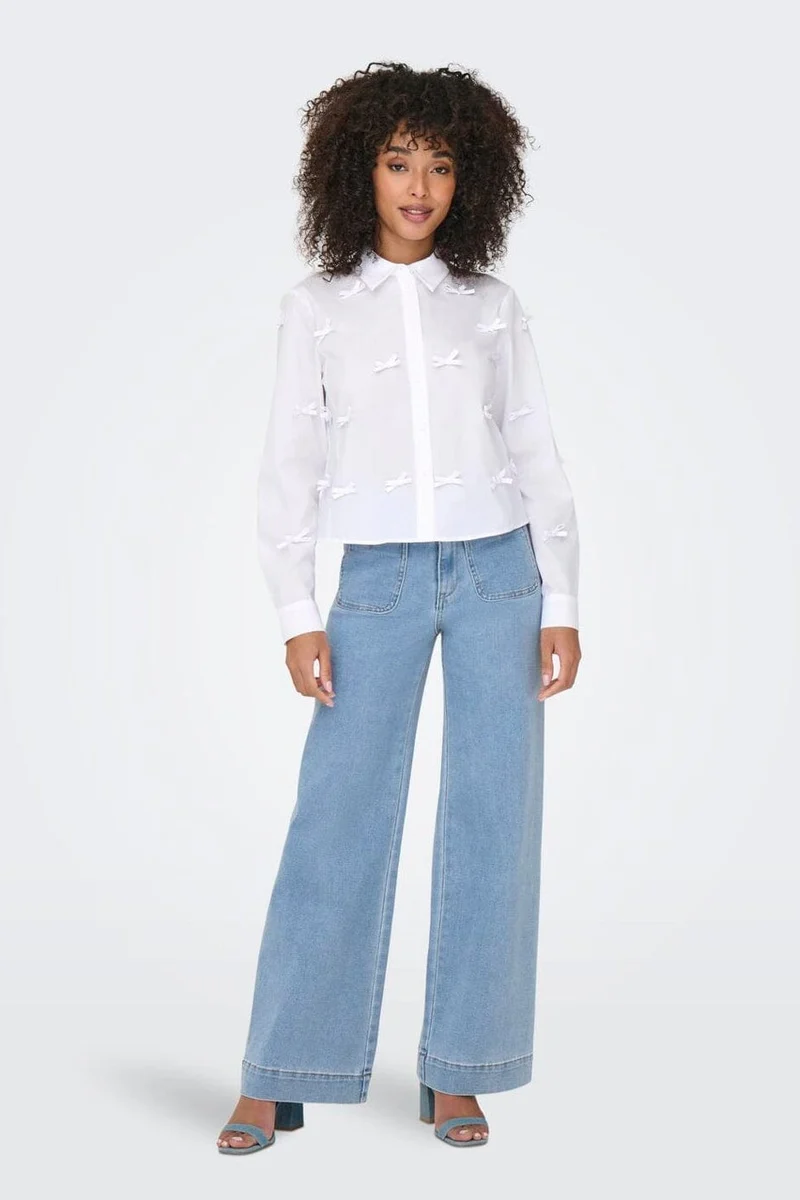 Only - Onlmadeline Wd Pocket Gua221 - 4845104 Light Blue Denim
