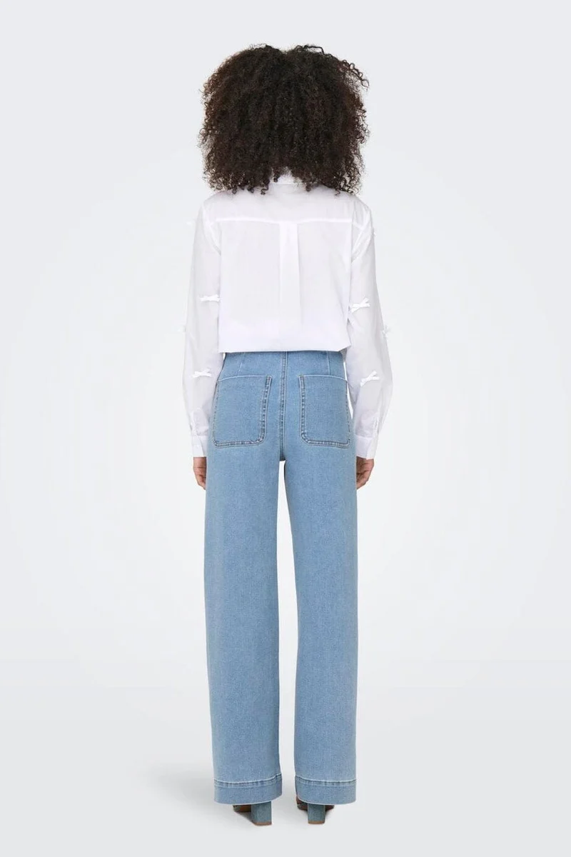 Only - Onlmadeline Wd Pocket Gua221 - 4845104 Light Blue Denim