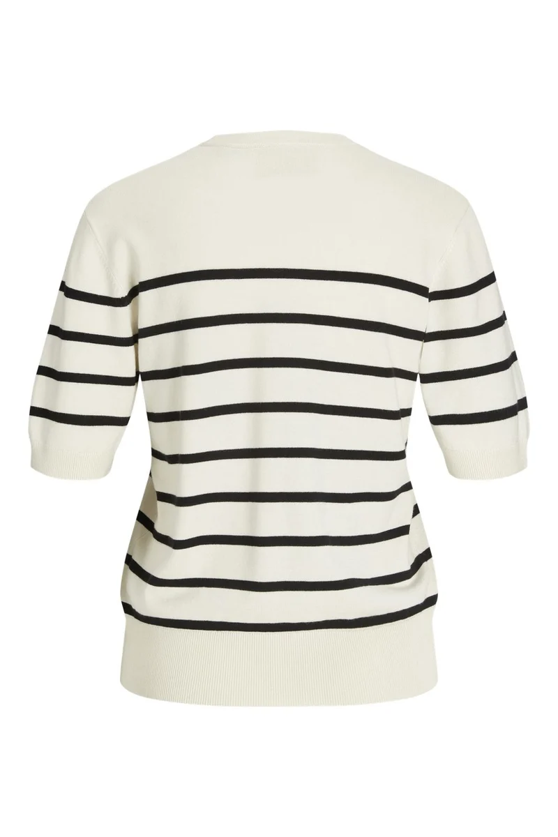 Jjxx - Jxlayla Comfy Ss Knit - 4550749 Vanilla Ice /Black
