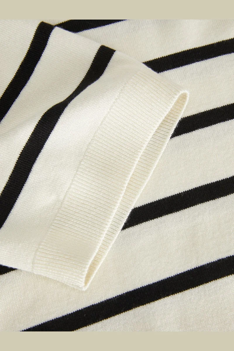 Jjxx - Jxlayla Comfy Ss Knit - 4550749 Vanilla Ice /Black