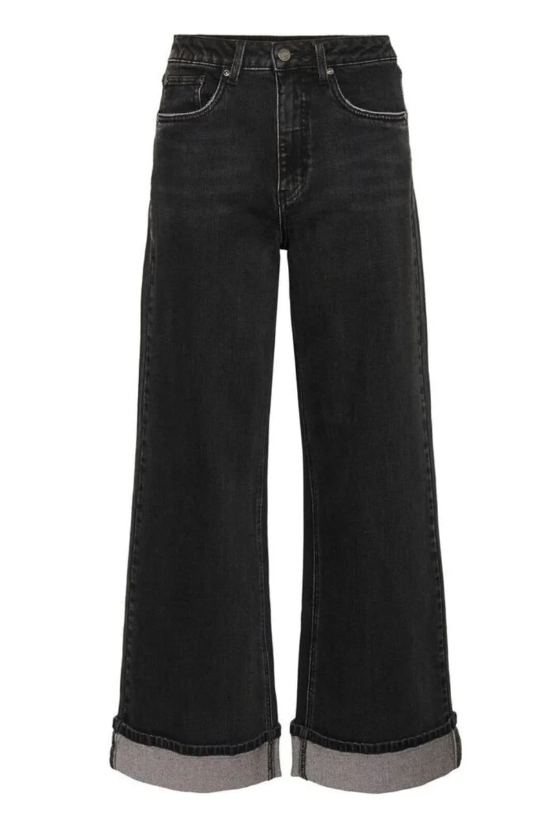 Gestuz - Gzsara Wide Jeans 10910809 - 100617 - Washed Dark Black