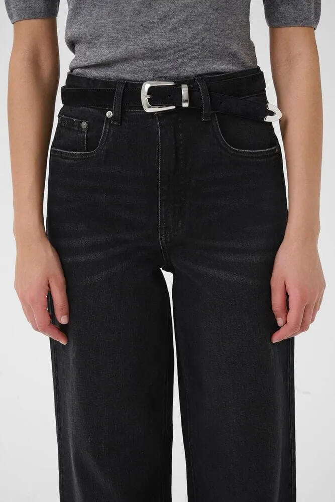 Gestuz - Gzsara Wide Jeans 10910809 - 100617 - Washed Dark Black
