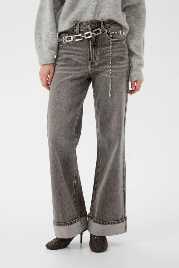 Gestuz - Gzsara Wide Jeans 10910809 - 102235 - Washed Light Grey