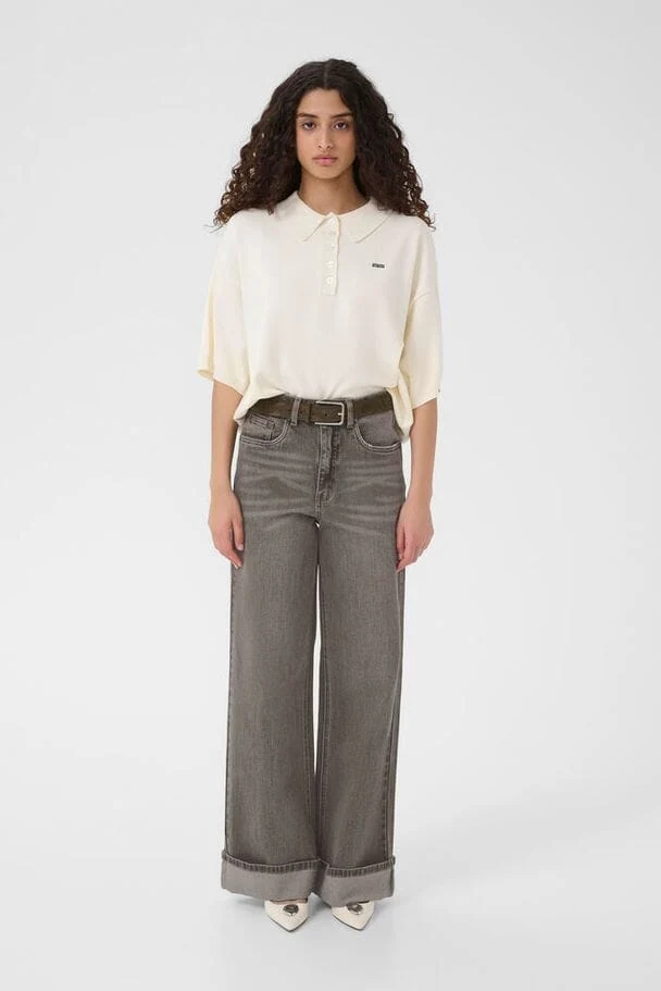 Gestuz - Gzsara Wide Jeans 10910809 - 102235 - Washed Light Grey