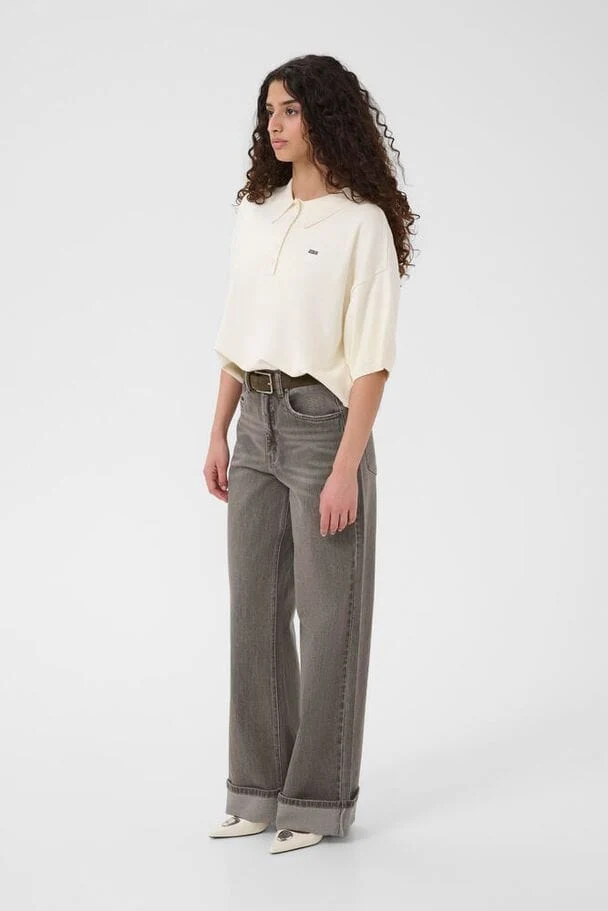 Gestuz - Gzsara Wide Jeans 10910809 - 102235 - Washed Light Grey