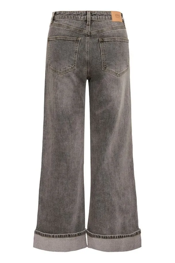 Gestuz - Gzsara Wide Jeans 10910809 - 102235 - Washed Light Grey
