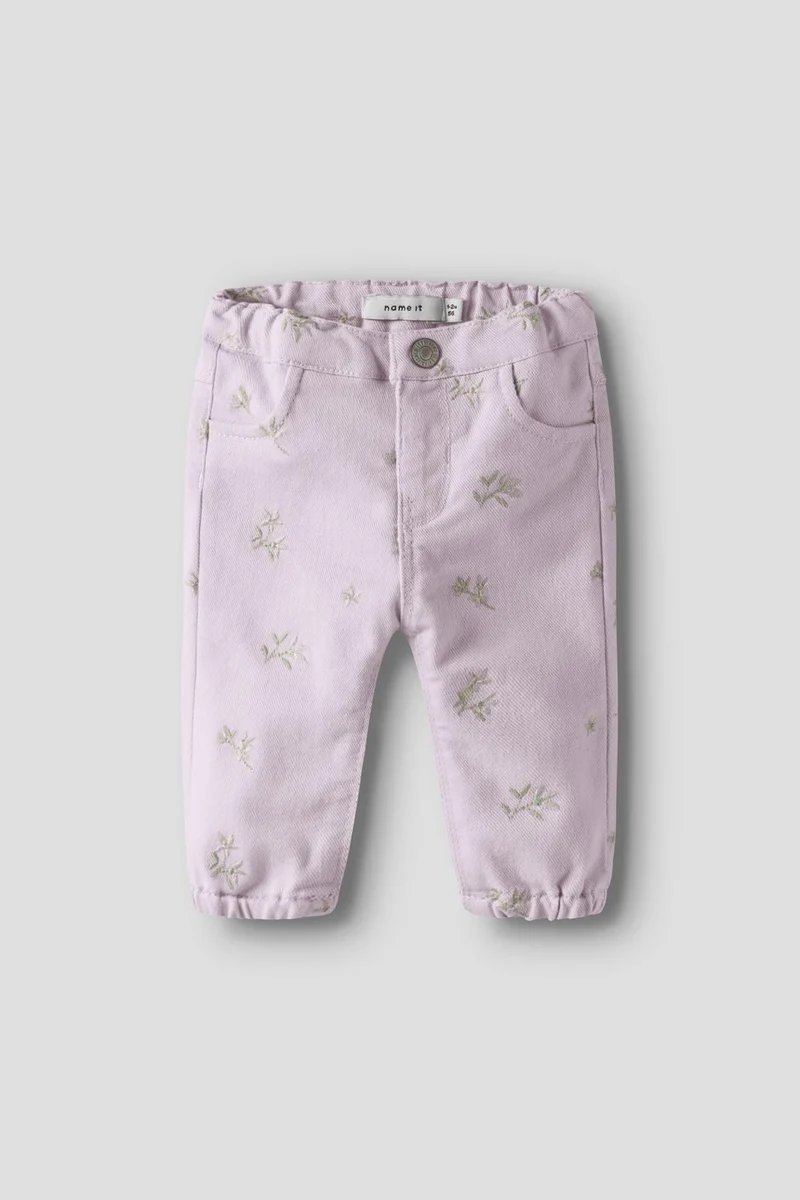 Name It - Nbfrose Loose Twi Pant 1717-Yf B - 4994916 Dawn Pink Flower Emb