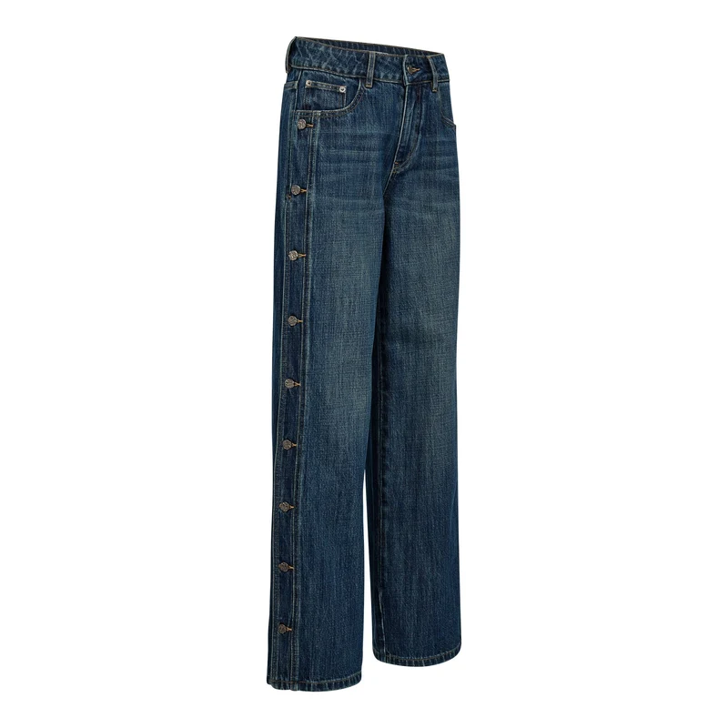Haute L'Amitié - Denize Button Jeans HL10489 - Denim Blue
