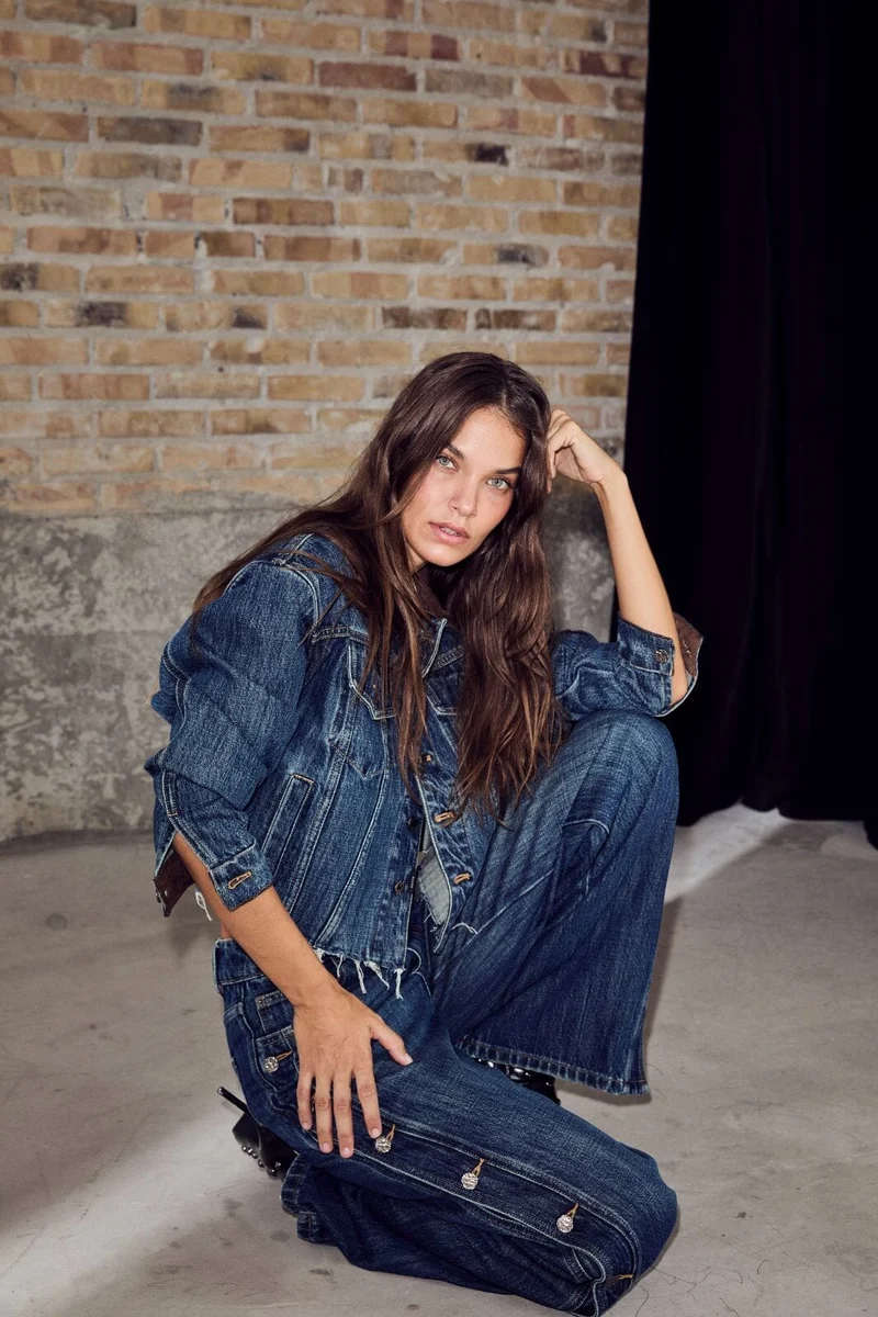 Haute L'Amitié - Denize Button Jeans HL10489 - Denim Blue