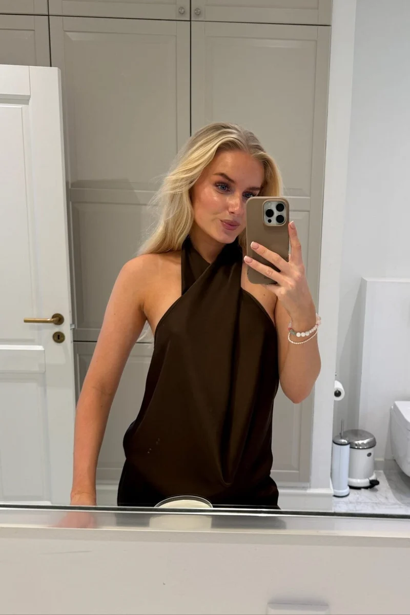 BYIC - Hollyic Wrap Top A2553 - Dark Brown