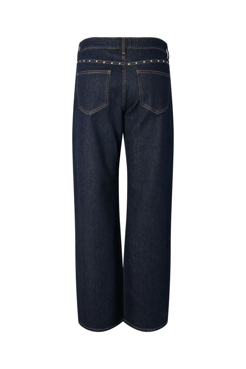 Pieces - Pckarla Wide Jeans Fsy Pp - 5036265 Dark Blue Denim Rinse