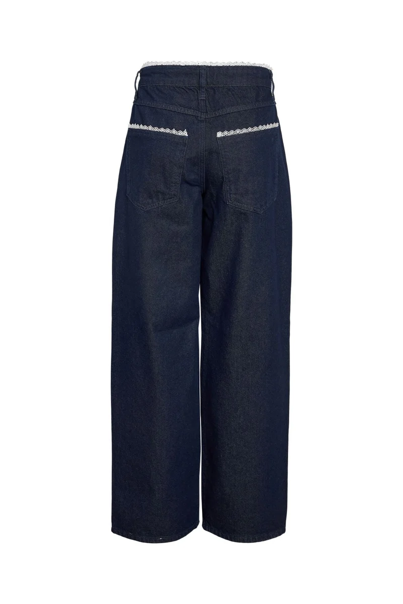 Noisy May - Nmadriana Nw Loose Lace Jeans Db - 4951962 Dark Blue Denim