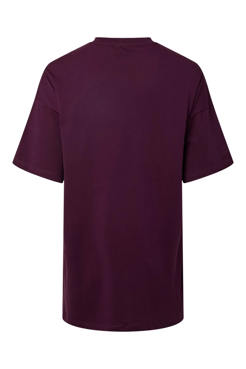 Pieces - Pcskylar Ss Detail Tee Fsy Pp - 5036992 Dark Purple Rhinestone/Studs
