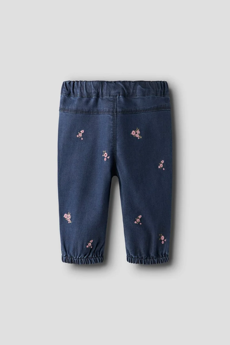 Name It - Nbfrose Shaped Emb Jeans 5321-Yb H - 4872342 Dark Blue Denim Flower Emb