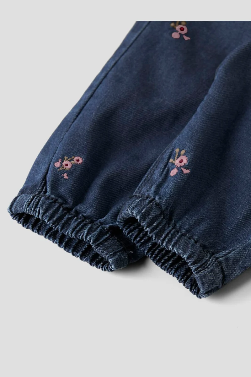 Name It - Nbfrose Shaped Emb Jeans 5321-Yb H - 4872342 Dark Blue Denim Flower Emb